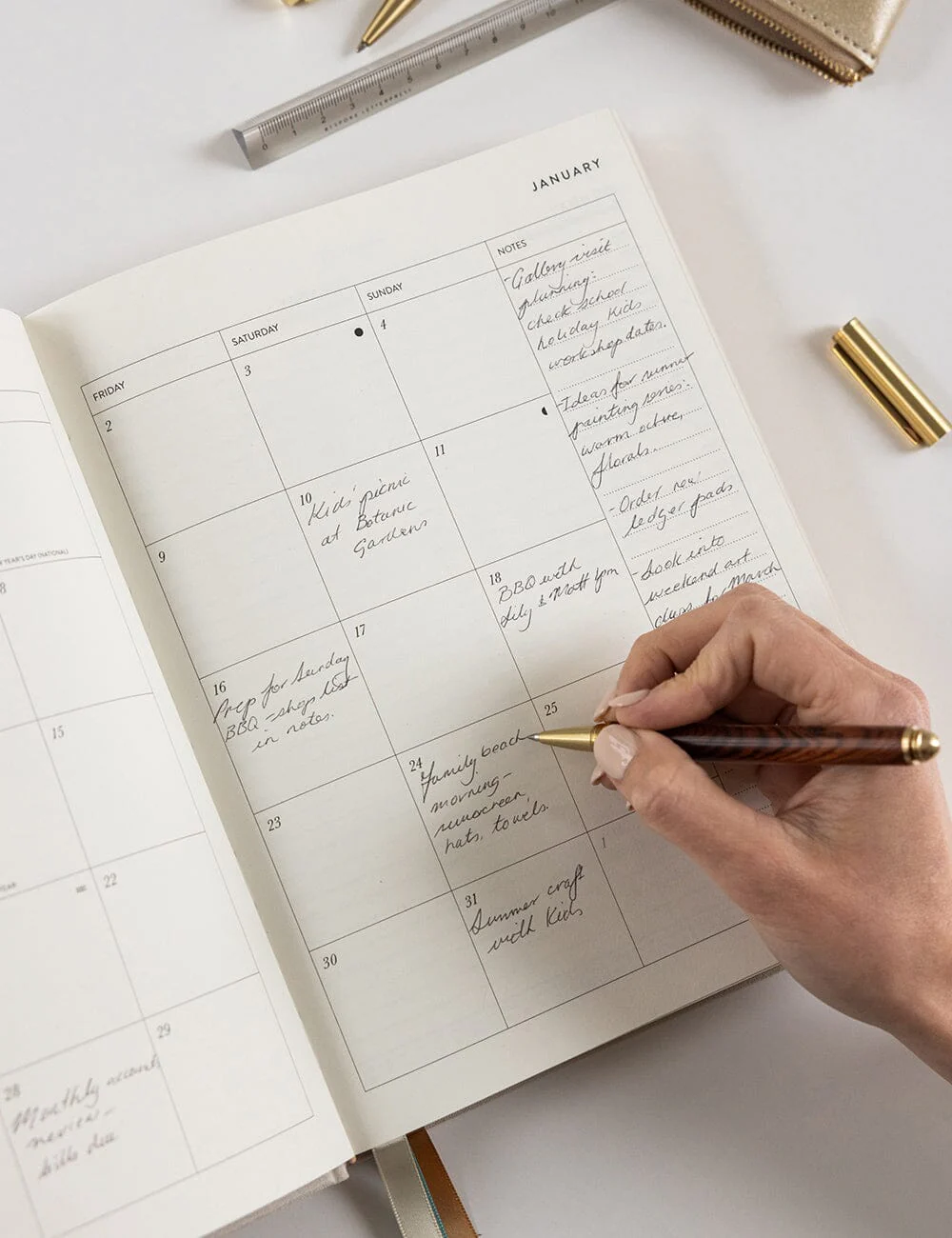 2026 Daily Vertical Appointment Planner - Latte - Image 8