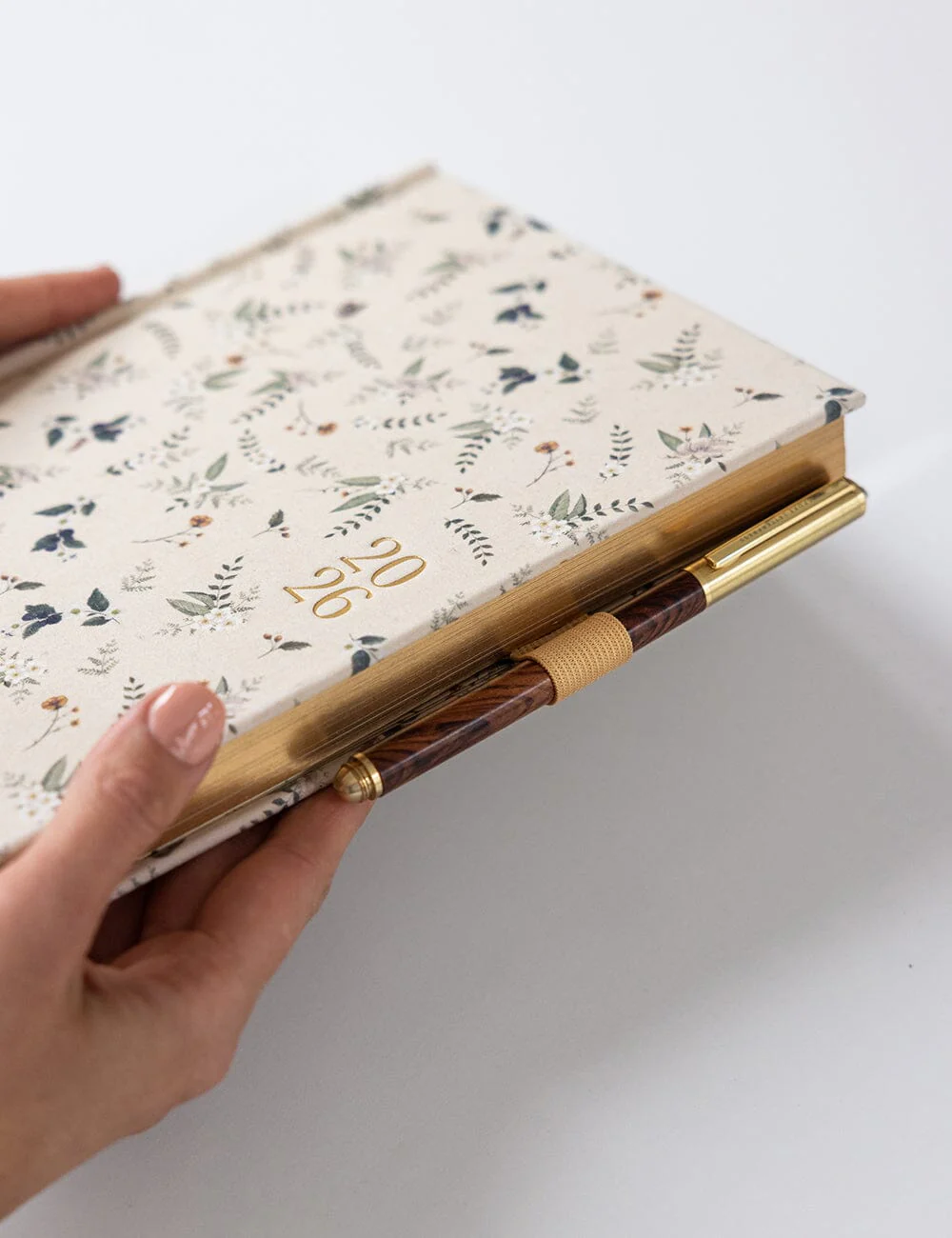 2026 Desktop Linen Bound Planner - Button Fern - Image 11