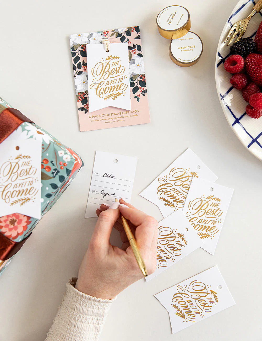 6pk Christmas Gift Tags "The best is yet to come" - Image 3