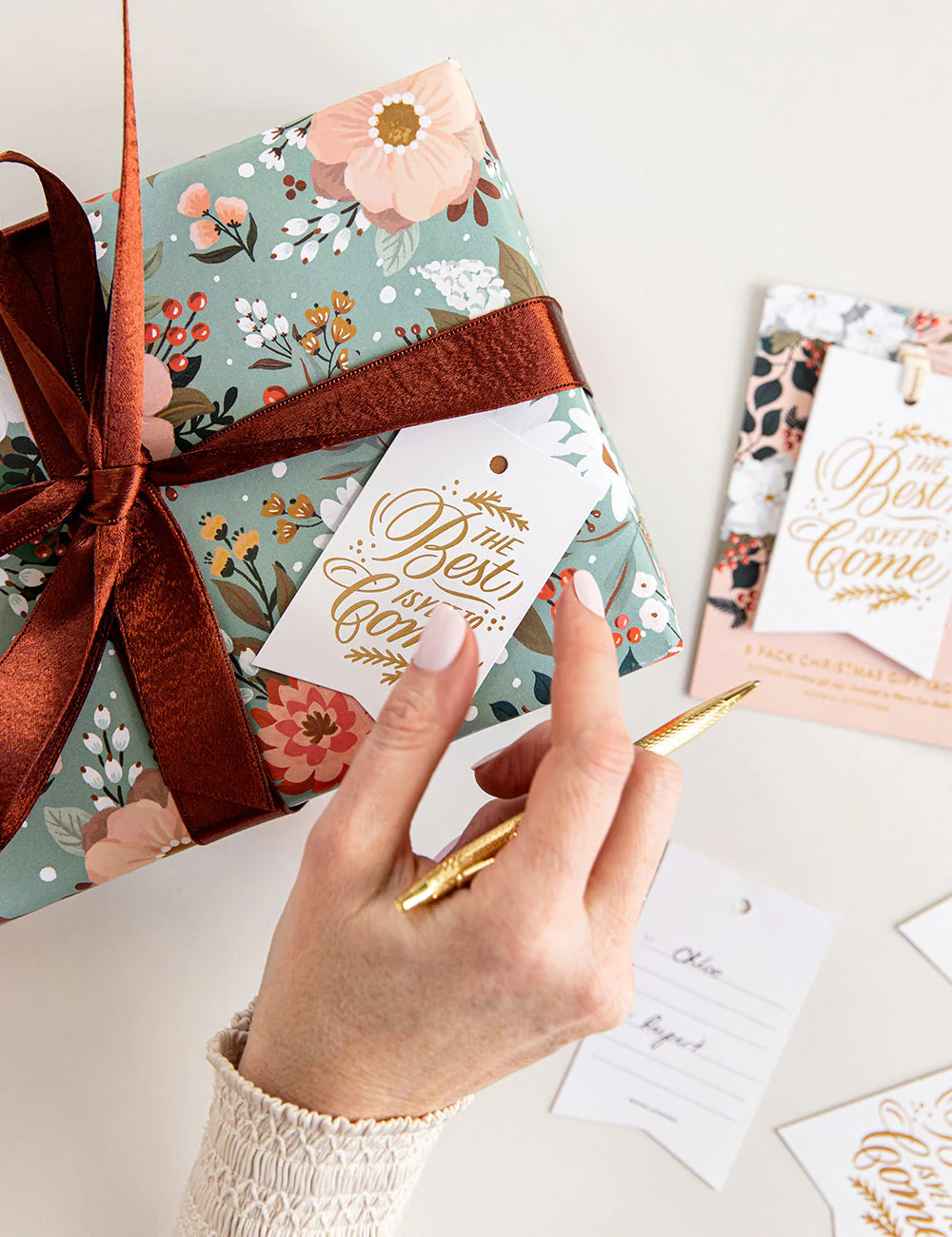 6pk Christmas Gift Tags "The best is yet to come" - Image 9