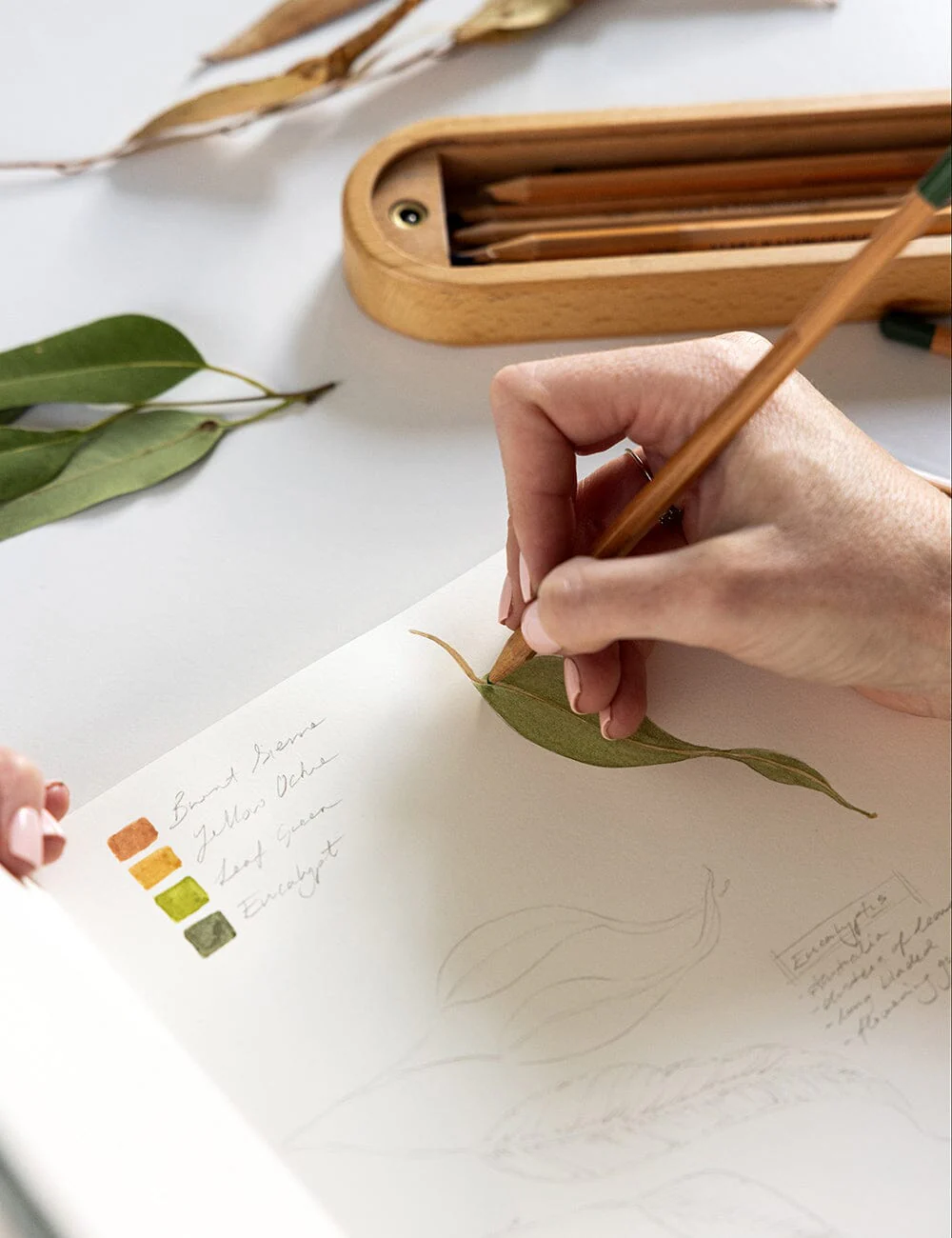 A4 Linen Bound Art Sketch Journal - Meadow - Image 10