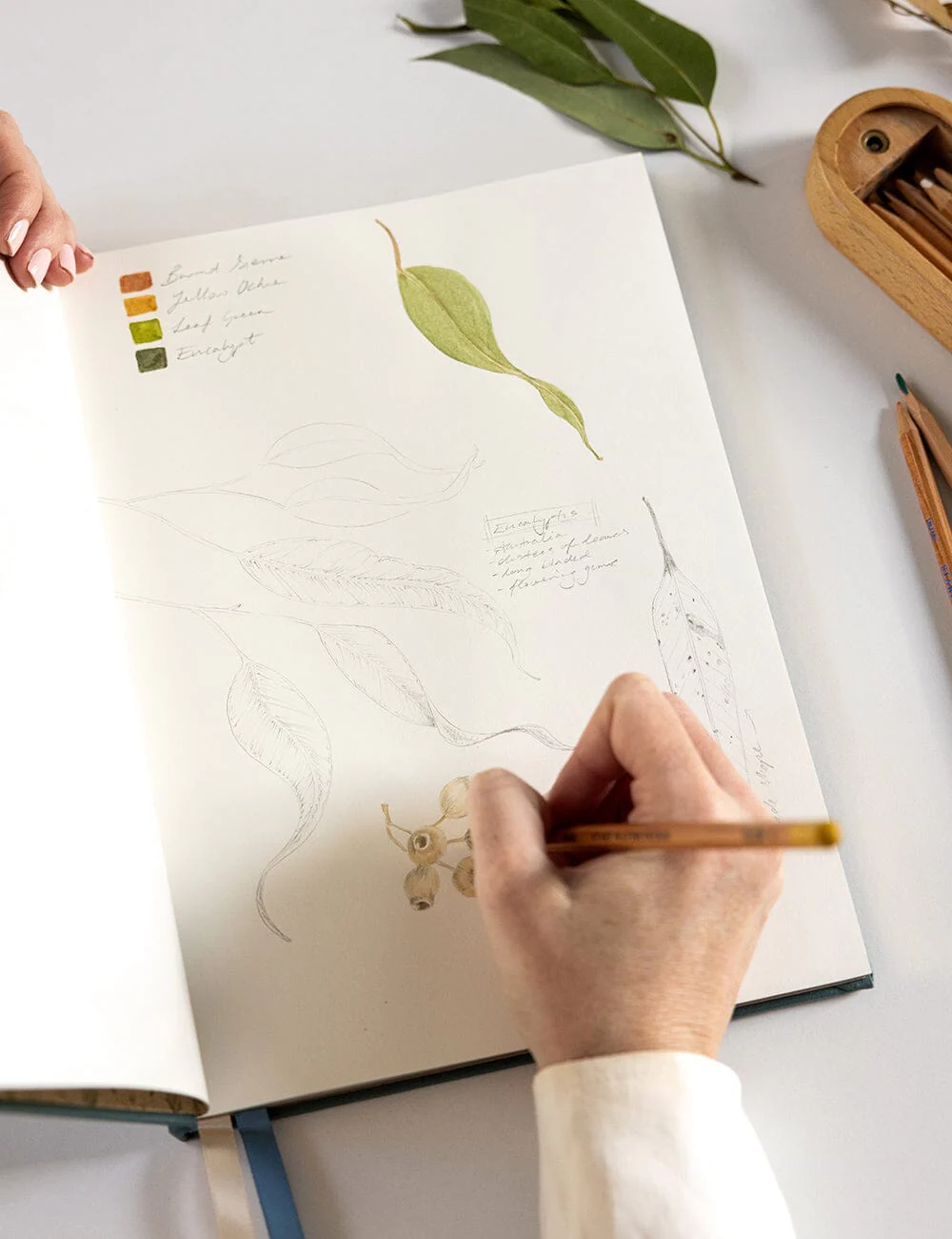 A4 Linen Bound Art Sketch Journal - Meadow - Image 6