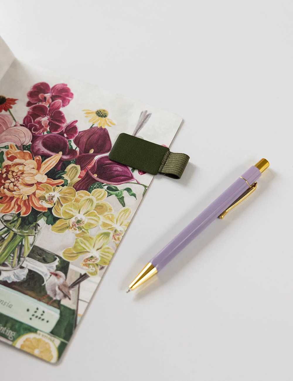 Adhesive Rectangle Pen Loop - Olive Green - Image 5