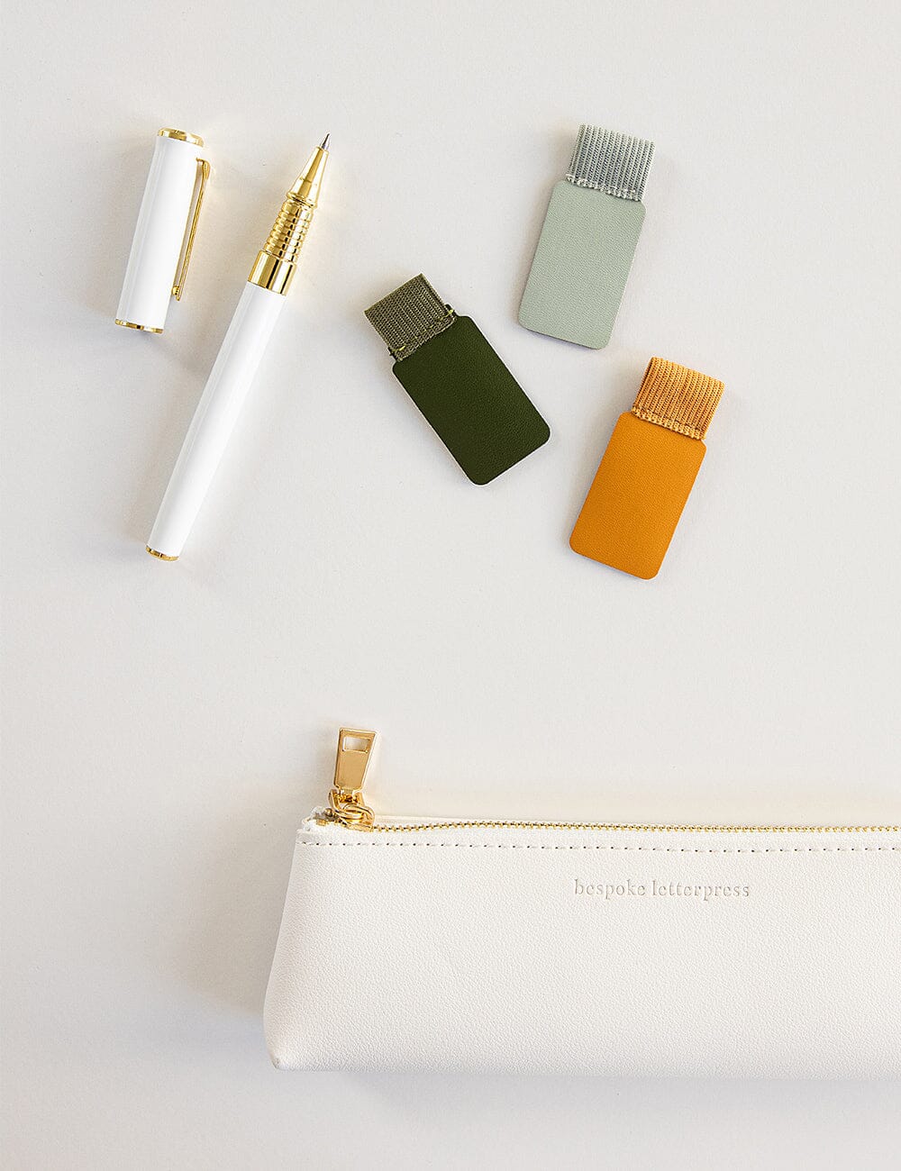 Adhesive Rectangle Pen Loop - Olive Green - Image 7