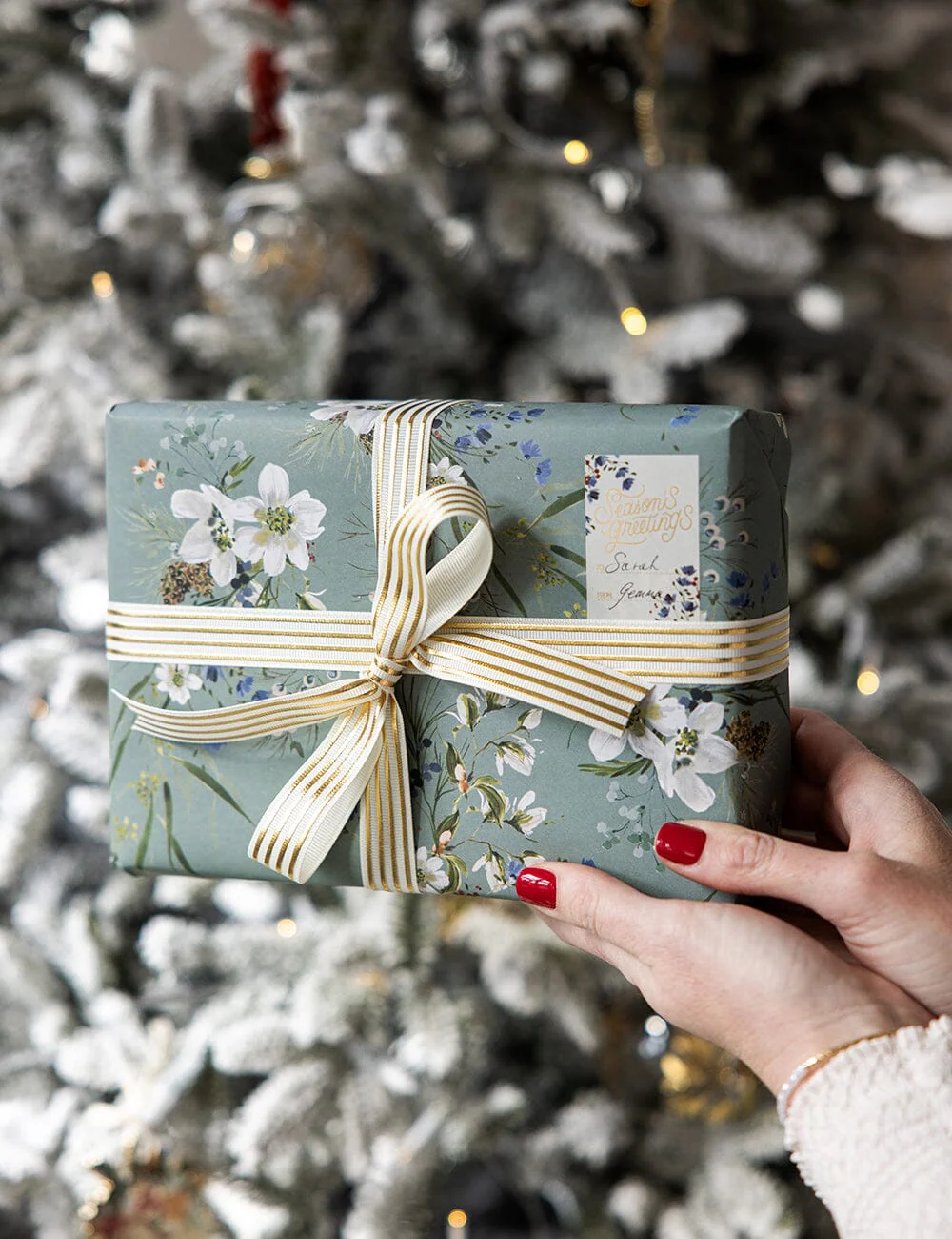 Cream Gold Foil Striped Ribbon - 10 metres - Image 12