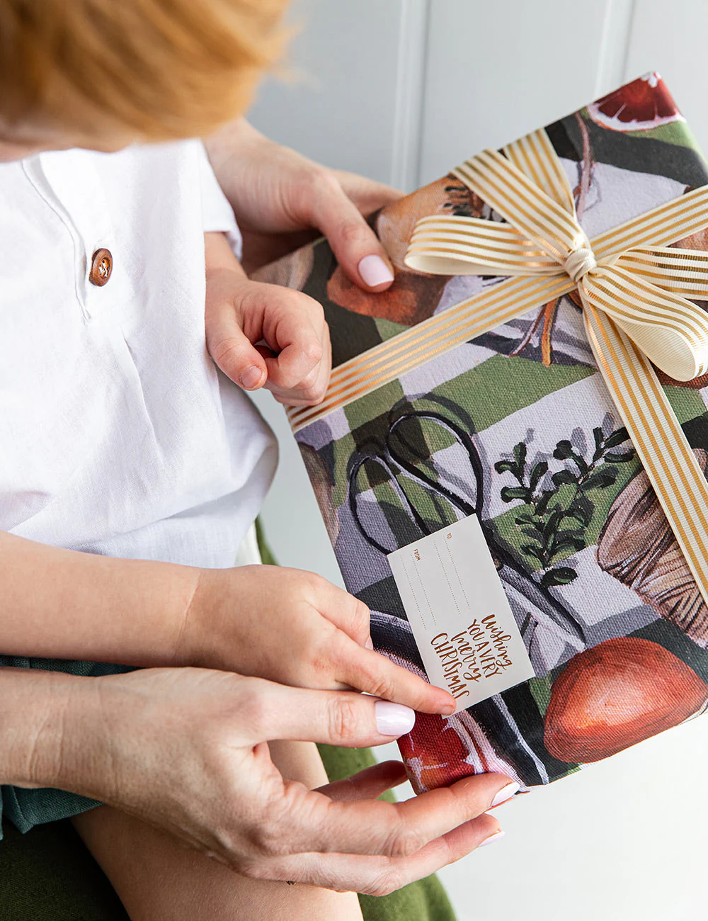 Cream Gold Foil Striped Ribbon - 10 metres - Image 9