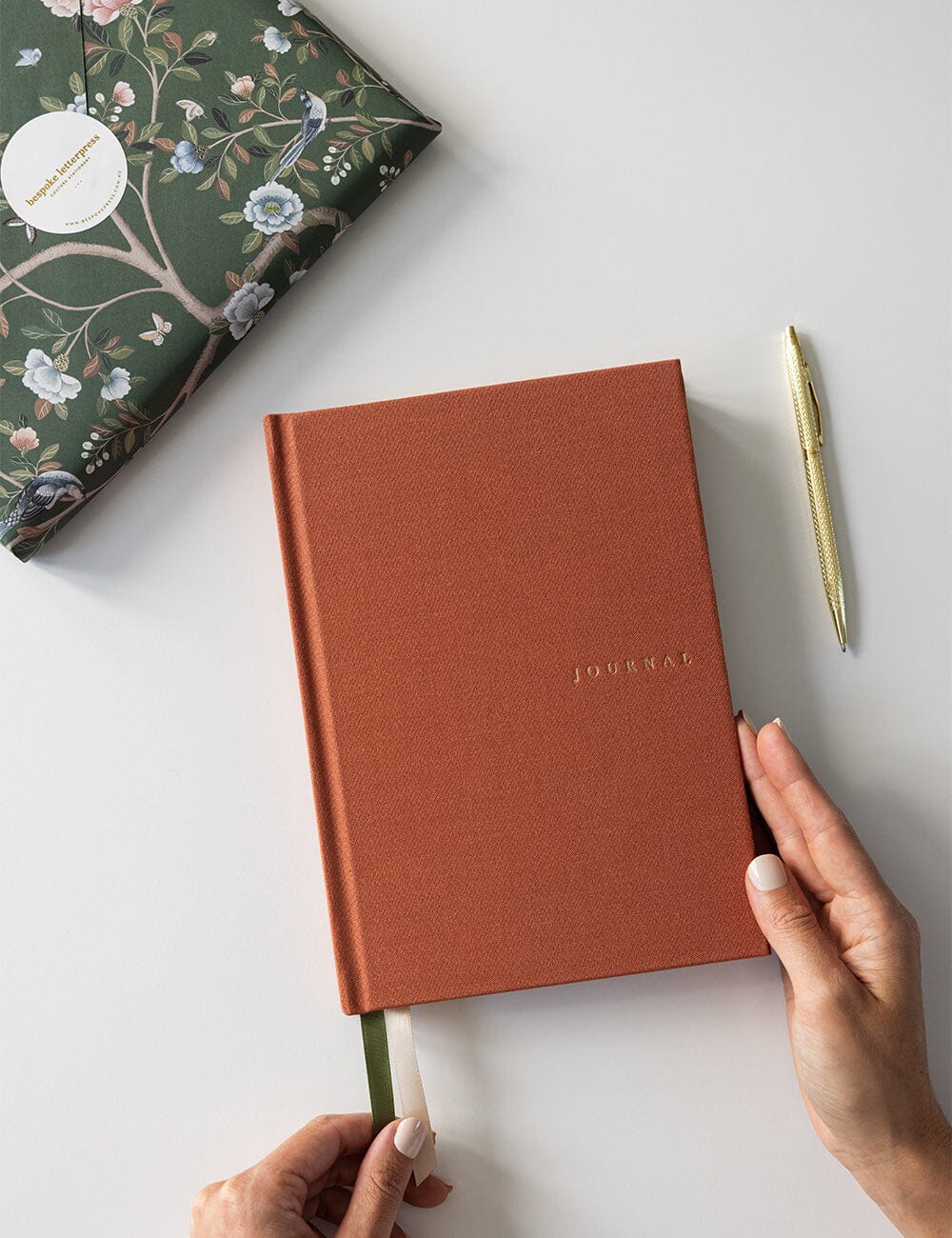 Linen Bound Journal - Burnt Clay (Blank Journal) - Image 6