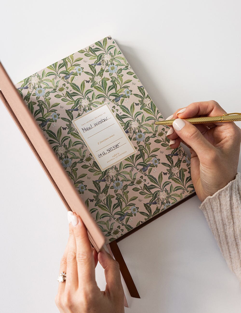 Linen Bound Journal - Mocha (Lined Journal) - Image 6