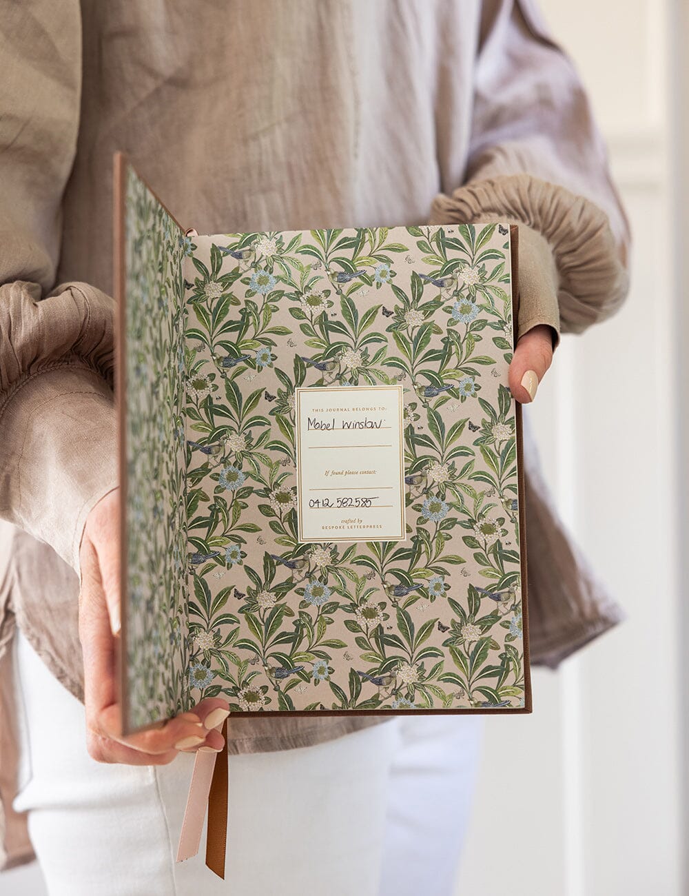 Linen Bound Journal - Mocha (Lined Journal) - Image 7