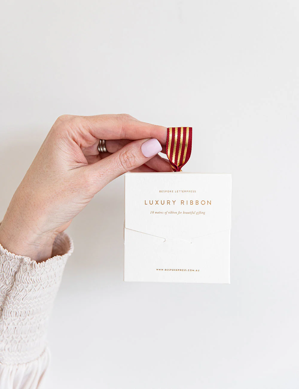 Red Gold Foil Striped Ribbon - 10 metres - Image 11