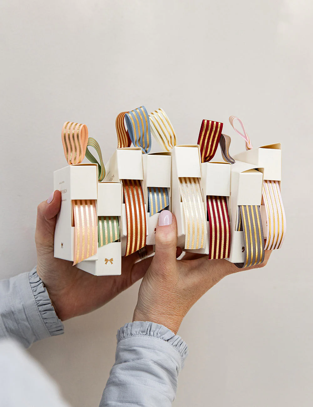 Red Gold Foil Striped Ribbon - 10 metres - Image 13