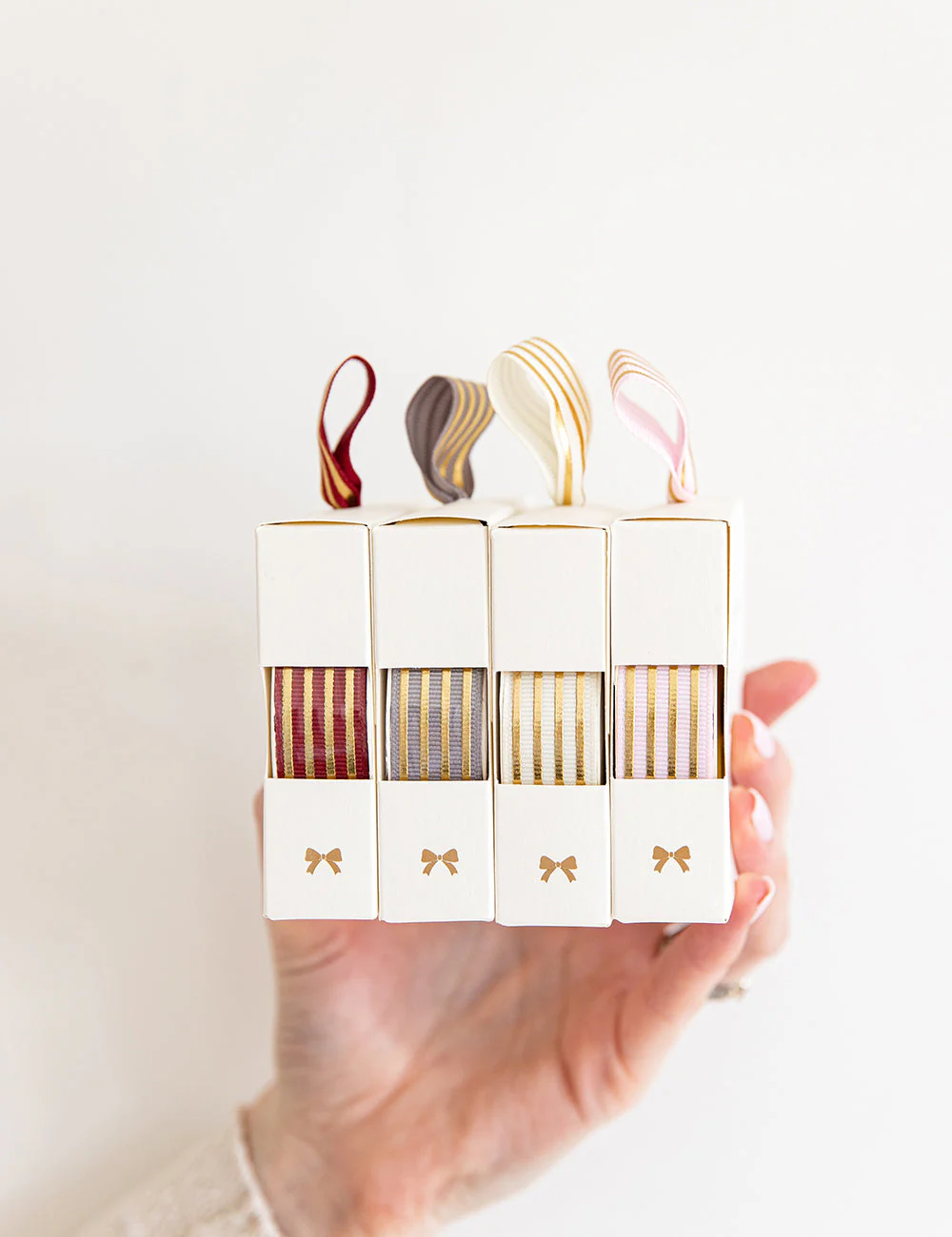 Red Gold Foil Striped Ribbon - 10 metres - Image 14