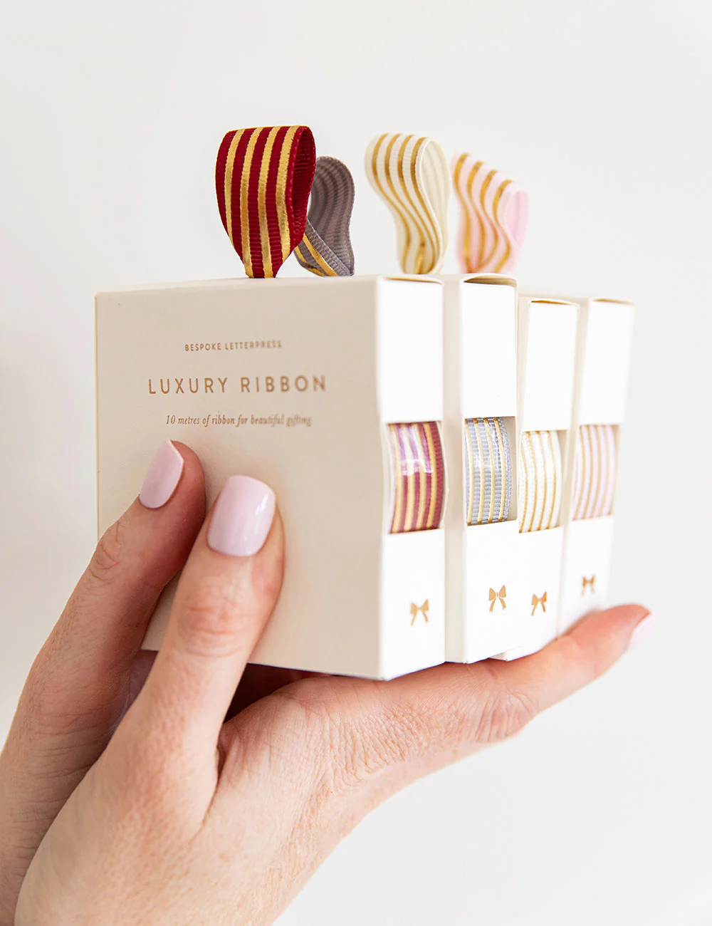 Red Gold Foil Striped Ribbon - 10 metres - Image 15