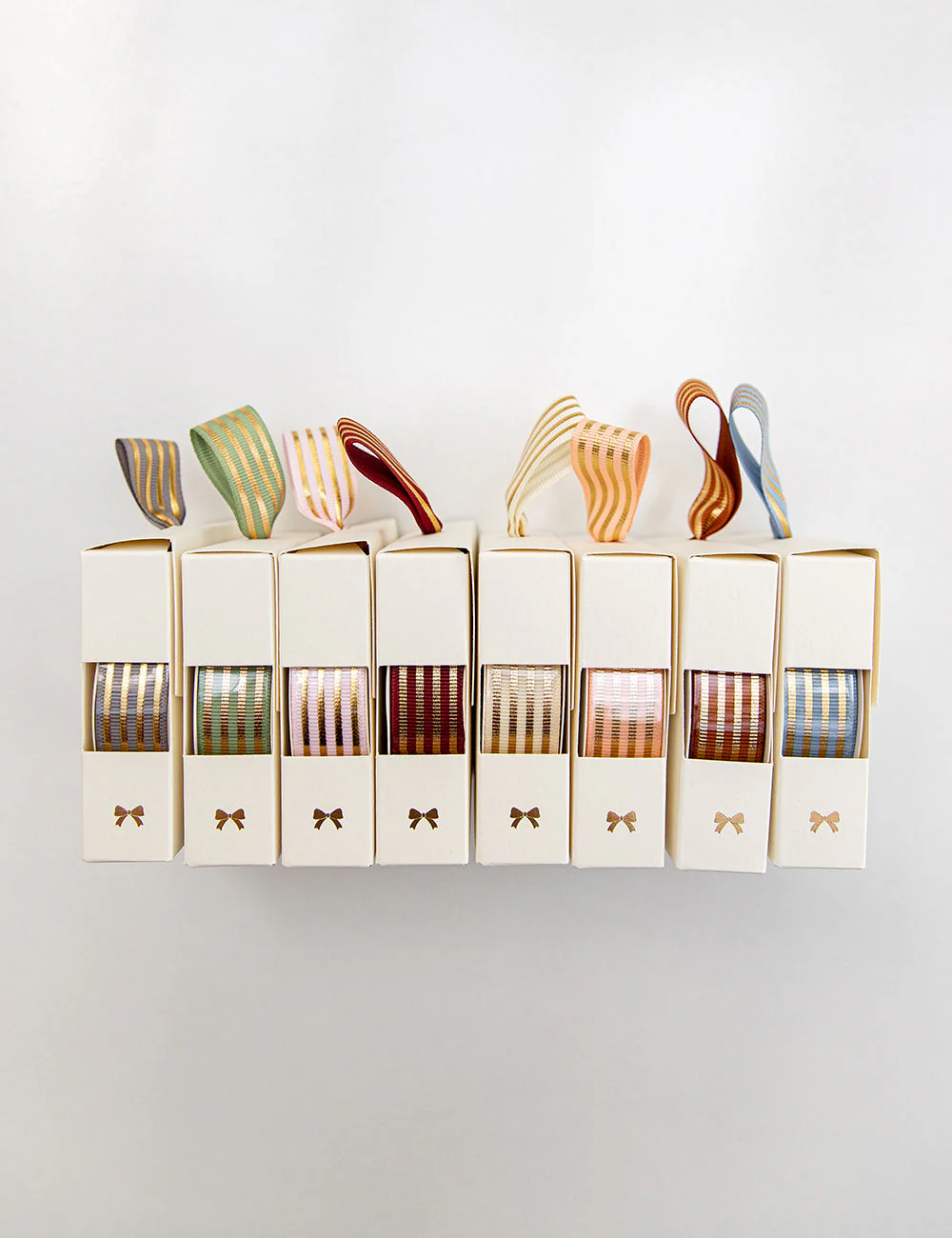 Red Gold Foil Striped Ribbon - 10 metres - Image 8